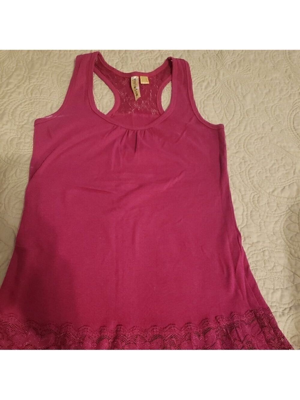 EYESHADOW Racerback lace tank top